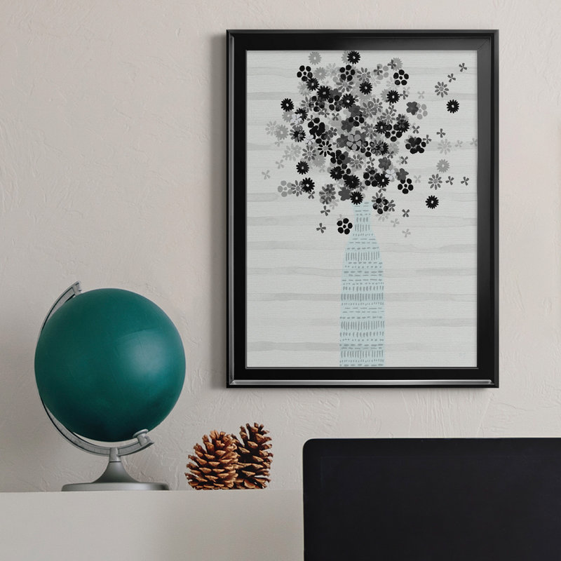 " Bouquet Of Black And White ", Black, 24.5" H x 18.5" W x 1" D