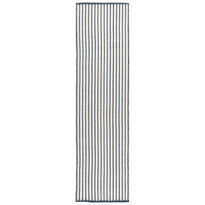 Vermont Hand Woven Wool;Cotton Striped Indoor Rug