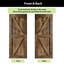 Porte en bois de pin massif non assemblé avec quincaillerie d'installation en nickel brossé Arrow Design-72597899-72597886