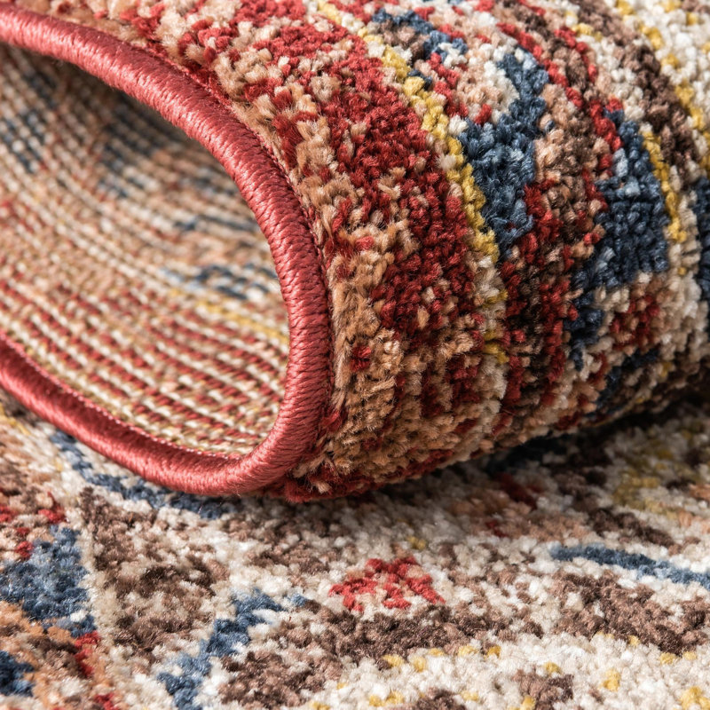 Vern Oriental Area Rug, Rectangle 8' x 10', Terracotta