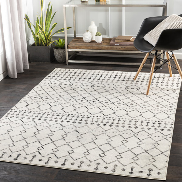 Blue Elephant Malena Black/Off-White Rug & Reviews | Wayfair.co.uk