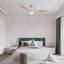 Ventilateur de plafond intelligent avec lumière DEL à intensité variable avec mémoire, moteur CC réversible silencieux, minuterie (1H / 4H / 8H)-1304490255-1304490249