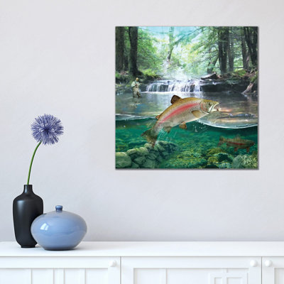 Below The First Waterfall - Wrapped Canvas Print