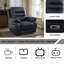 Fauteuil inclinable électrique 42 po, fauteuil électrique avec charge USB et éclairage DEL ambiant, cuir noir respirant