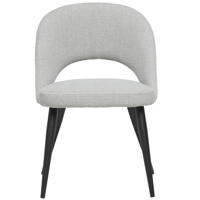 Chaise d'appoint en tissu Albeiro, Noir, Gris clair