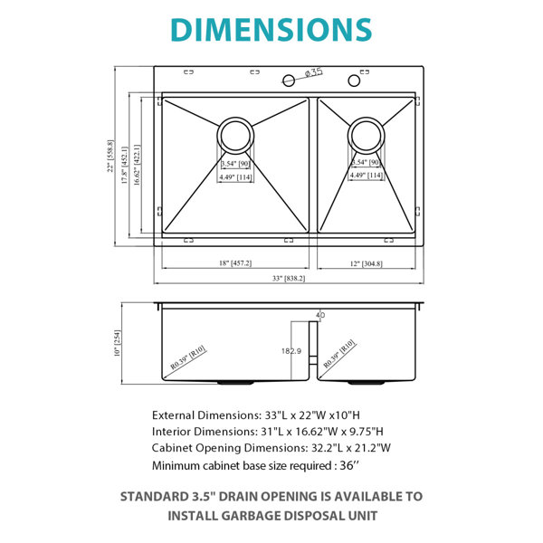Dimensions du produit