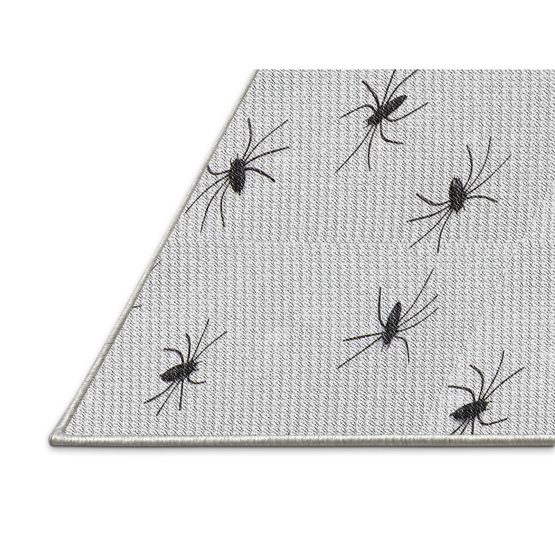 Tapis décoratif grise Jarman, Rectangle 8 pi x 12 pi