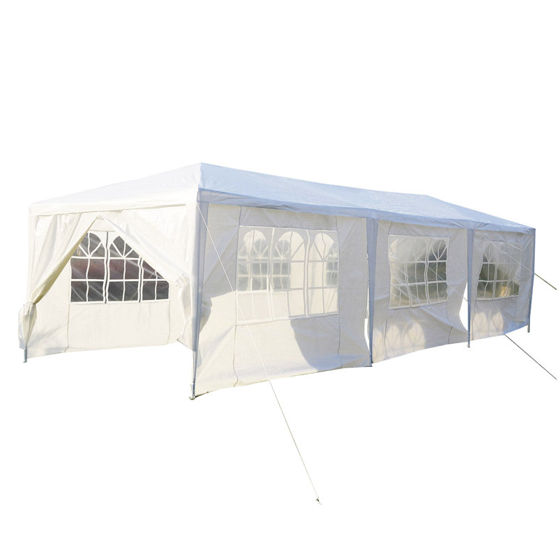 White 10'x30' Outdoor Wedding Party Canopy Tent with Removable Sidewalls
