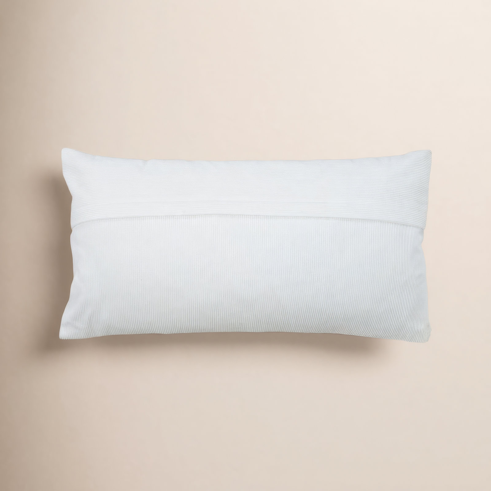 Brockett Textured Lumbar Throw Pillow, White