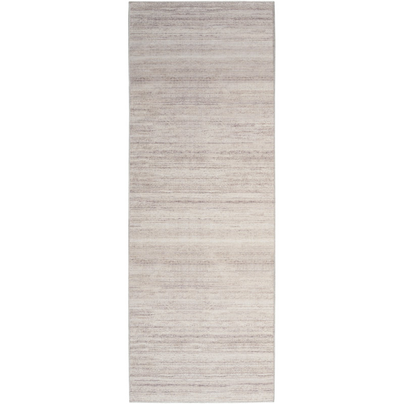 Tapis ivoire en coton lavable à la machine Ivanas, Tapis de couloir 2 pi 2 po x 8 pi
