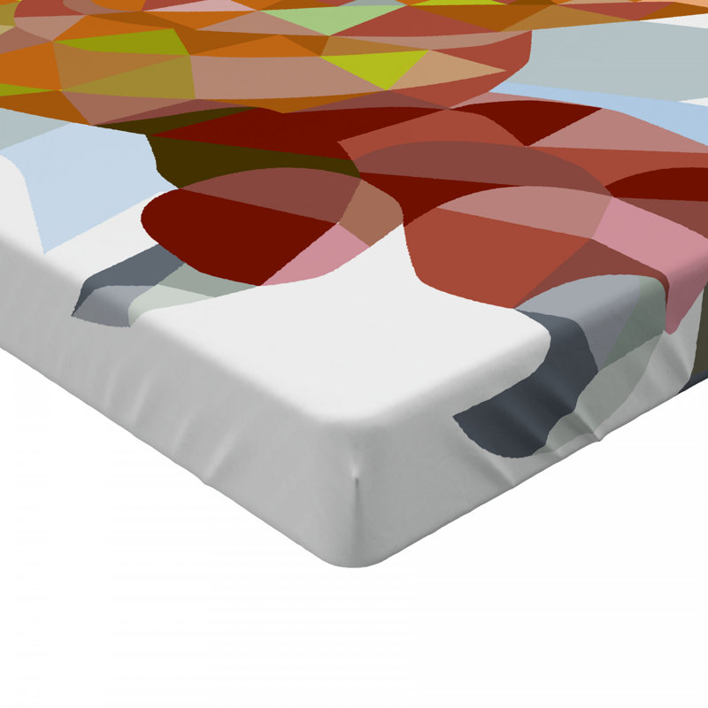 Microfiber Geometric Fitted Sheet, Full Fitted Sheet