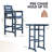 Dalson 3 Piece Seating Group Outdoor Bar Set-590155606