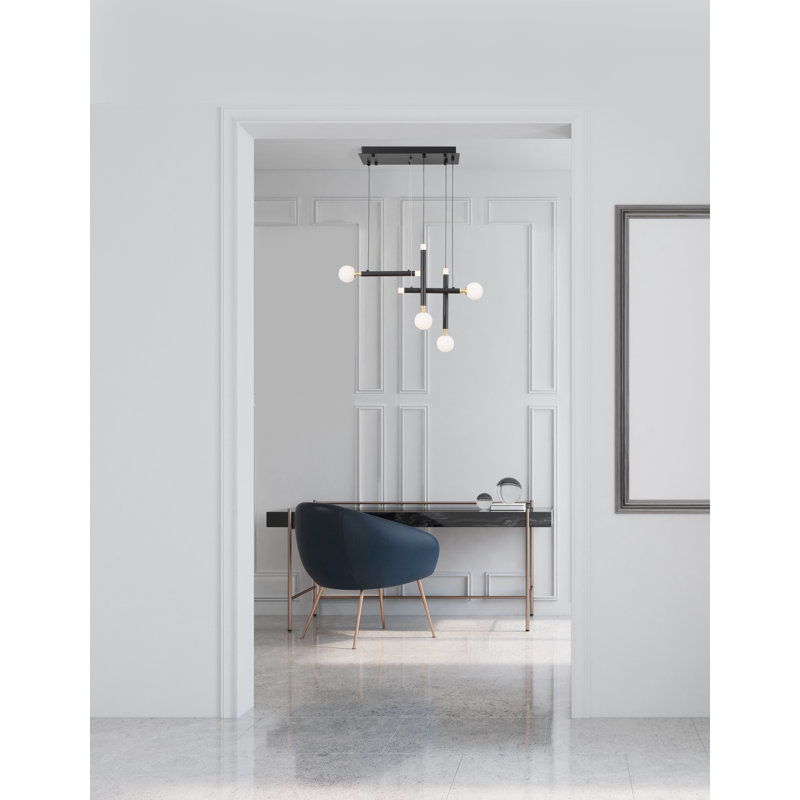 4 - Light Black LED Cluster Pendant