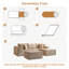 Canapé modulaire rembourré de 108 po avec chaise longue en L avec repose-pieds Cloud-426676591