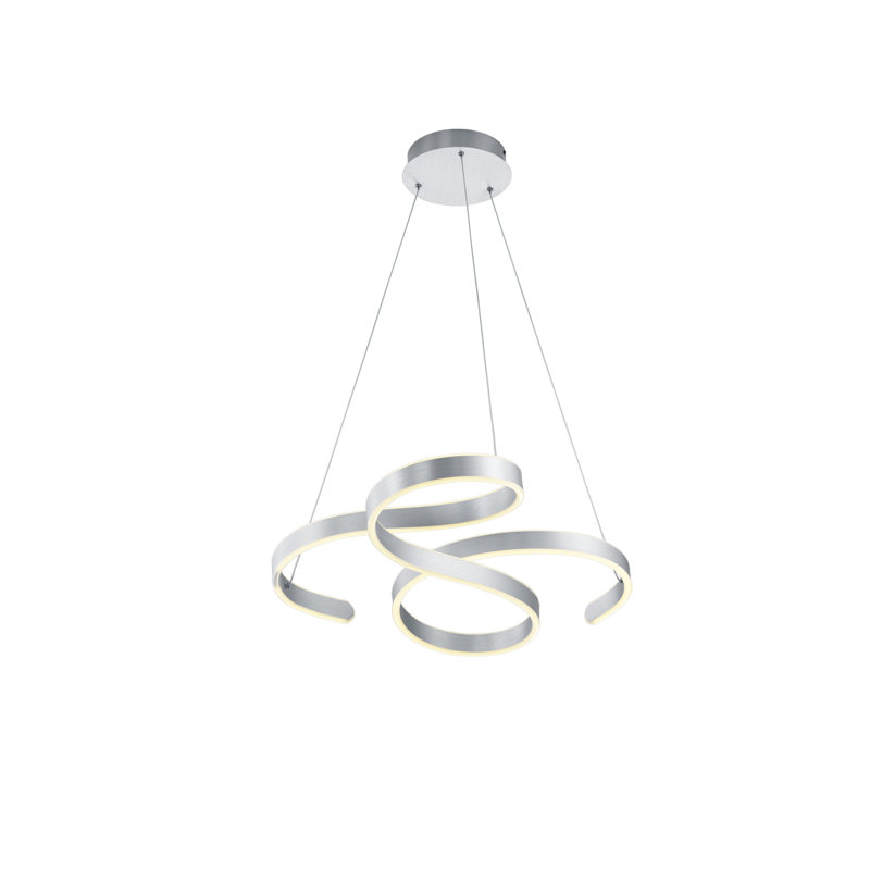 Somers 1 - Light Unique/Statement LED Chandelier, Brushed Aluminium