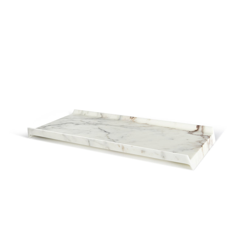 Marble Tray, White, 27 cm W x 60 cm D x 4.5 cm H