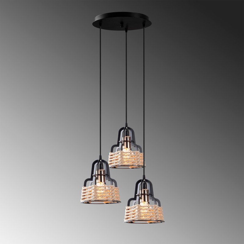 Luminaire suspendu géométrique à 3 lumières Hatherleigh