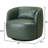 Faux Leather Upholstered Swivel Armchair With Ottoman-115270004