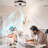 FIMEI 20" 360° Oscillating Flush Mount Modern Ceiling Fan with Dimmable LED Light Kit,RC,Reversible Blades,6 Speeds