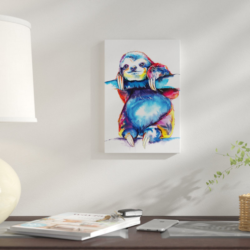 «Sloth» par Weekday Best, impression sur toile, H 18 po x l 12 po x P 1,5 po, Toile tendue, Pas de tapis