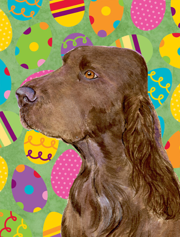 Drapeau de jardin Atara, Field spaniel