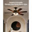 Ensemble de ventilateur de plafond 10,28 "x 6,97", ensemble de lumière de ventilateur à trois lumières 3000k 750lm avec chaîne de traction, luminaire de remplacement pour le salon, la salle à manger, le verre blanc nuage et la finition nickel brossé