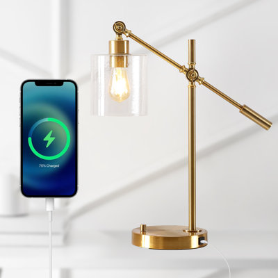Lampe de bureau USB en métal Ranbir