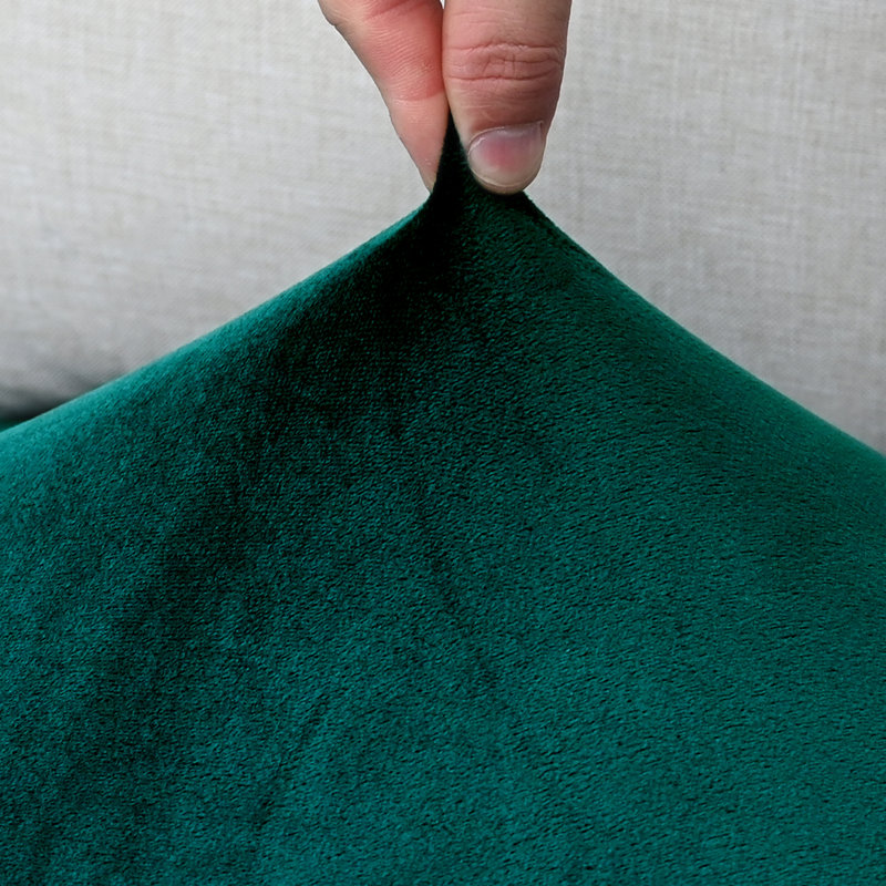 Housse pour canapé à coussins carrés/rectangulaires, Mélange de polyester vert foncé