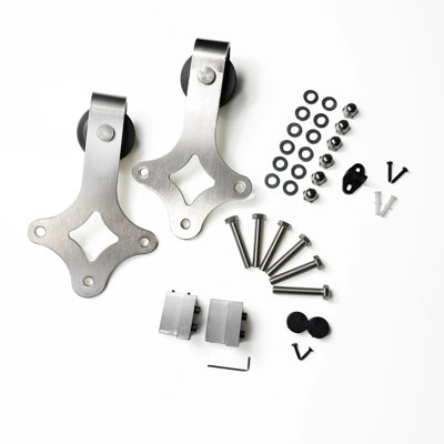 Brushed Nickel Diamond Design Roller Set