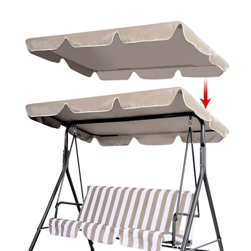 4 Person Porch Swing with Canopy, Beige