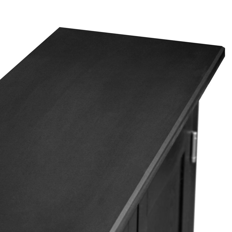 Mission Country 30" Black Freestanding Adjustable Shelf Cabinet