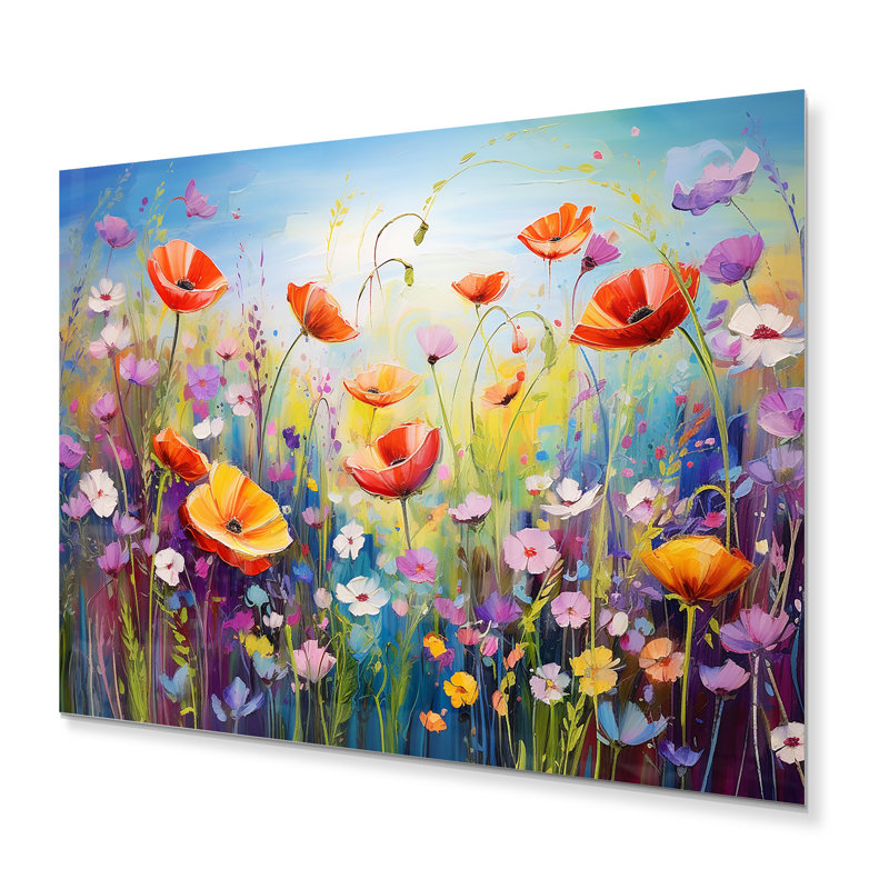 Fleurs sauvages Wild Rowers - décoration murale florale en métal, H 24 po x l 32 po