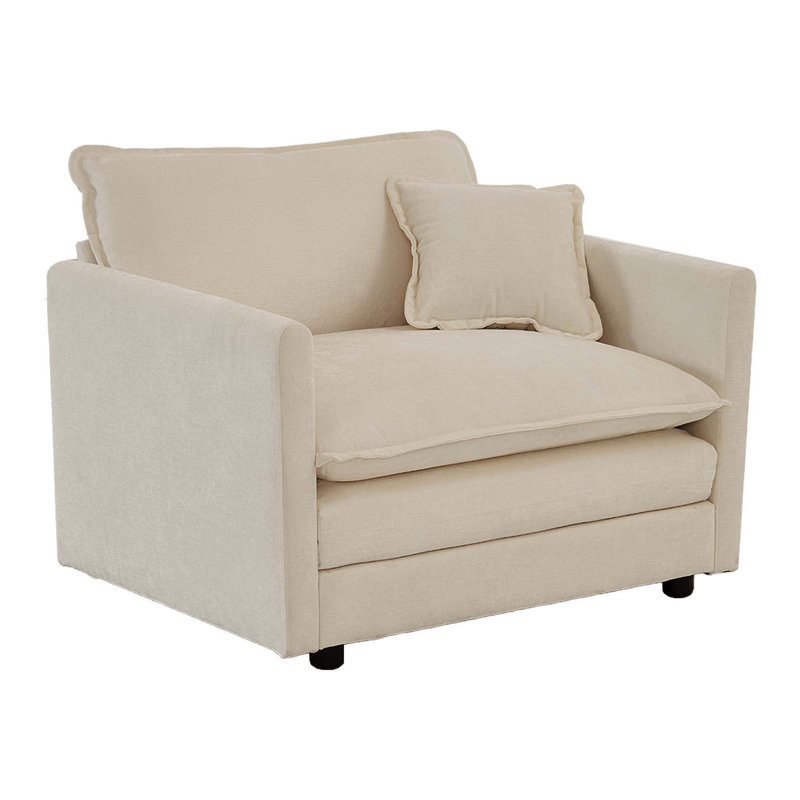Canapé en chenille rembourré confortable pour la détente et le divertissement, idéal pour les maisons modernes et traditionnelles