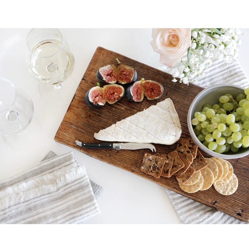 Yountville 100% Cotton Striped Square Napkin, Gray
