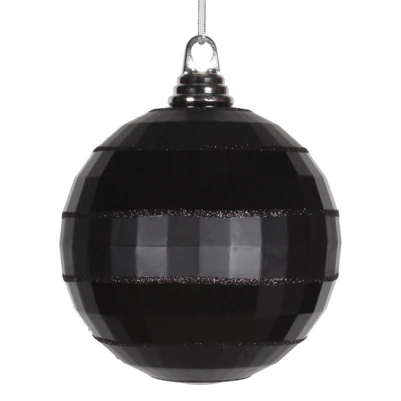 Ornement boule de Noël brillant et mat, Noir
