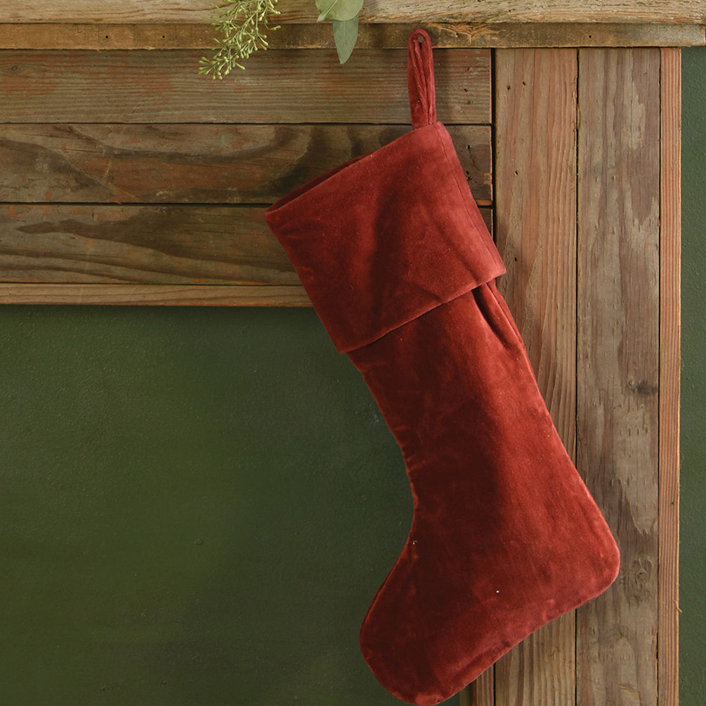 Kelly Velvet Stocking, Red