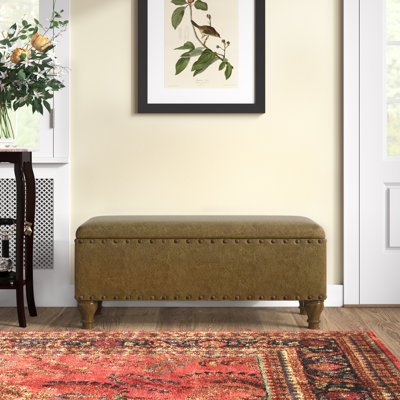 Banc de rangement rembourré en similicuir Bedlington