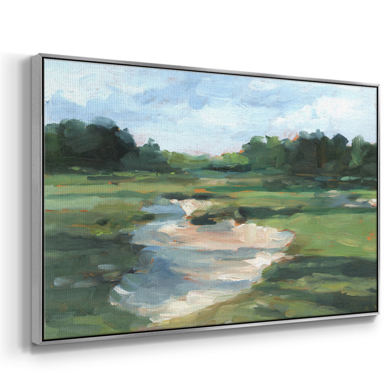 «Golf Course Study», toile tendue avec cadre I, H 17 po x l 25 po x P 2 po, Argent