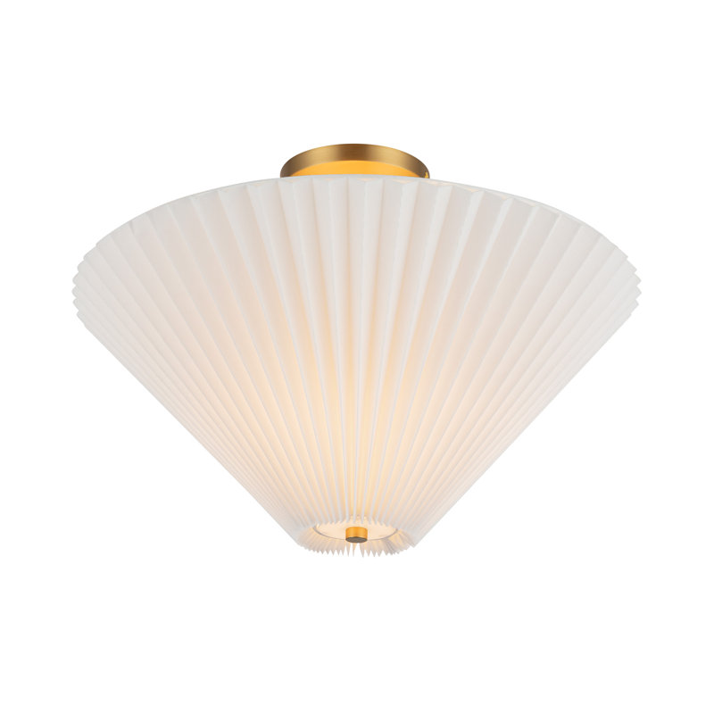 Shanklin 16-In Semi-Flush Mount, Doré