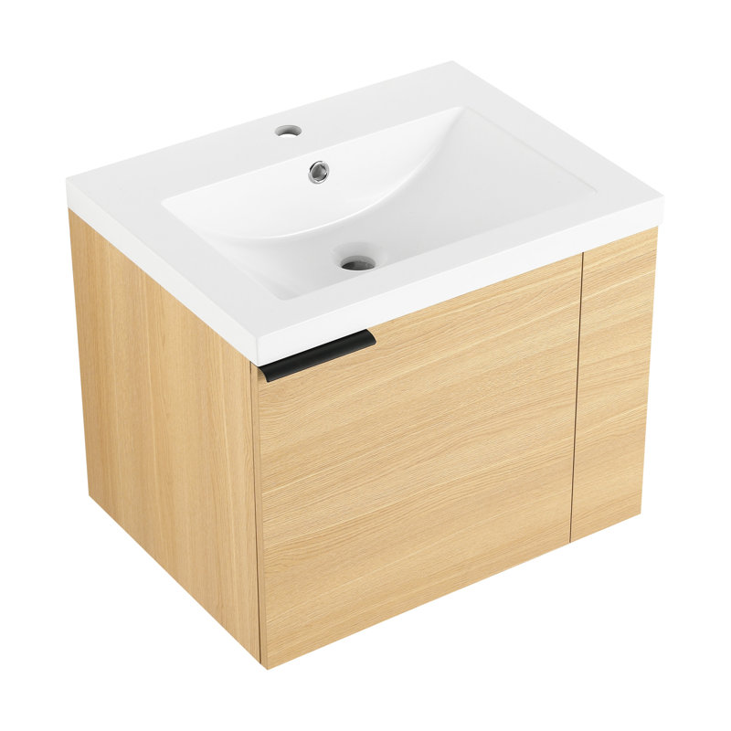 Meuble-lavabo robuste et élégant avec rangement spacieux et portes à fermeture en douceur