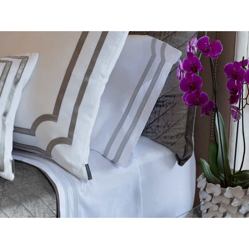 Soho Sheet Set, King, Ivory/Gray