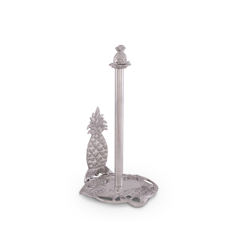 Arthur Court Silver Pineapple Aluminum Paper Towel Holder