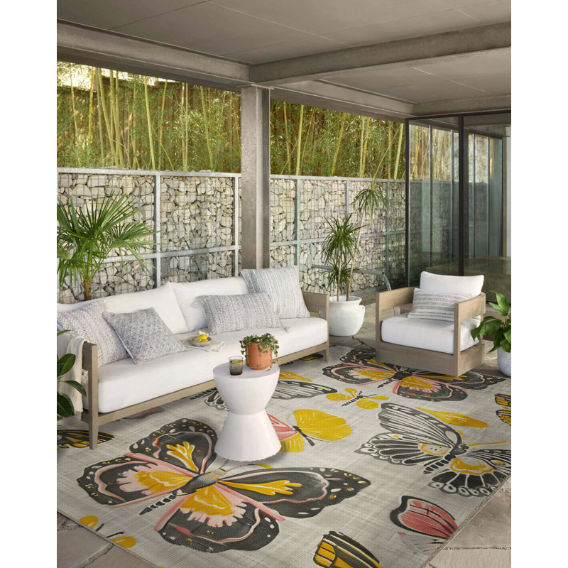 Tapis décoratif moderne jaune Paris, Tapis de couloir 3 pi 3,37 po x 9 pi 10,11 po