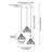 Kallie 3-Light Cluster Geometric Wire Adjustable Pendant