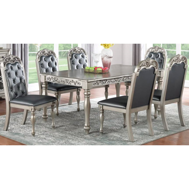 Chaise parsons capitonnée Yerielcci en gris foncé