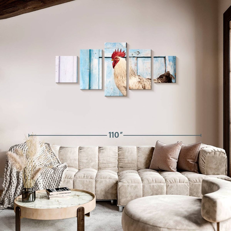 Coq domestique, H 34 po x l 74 po