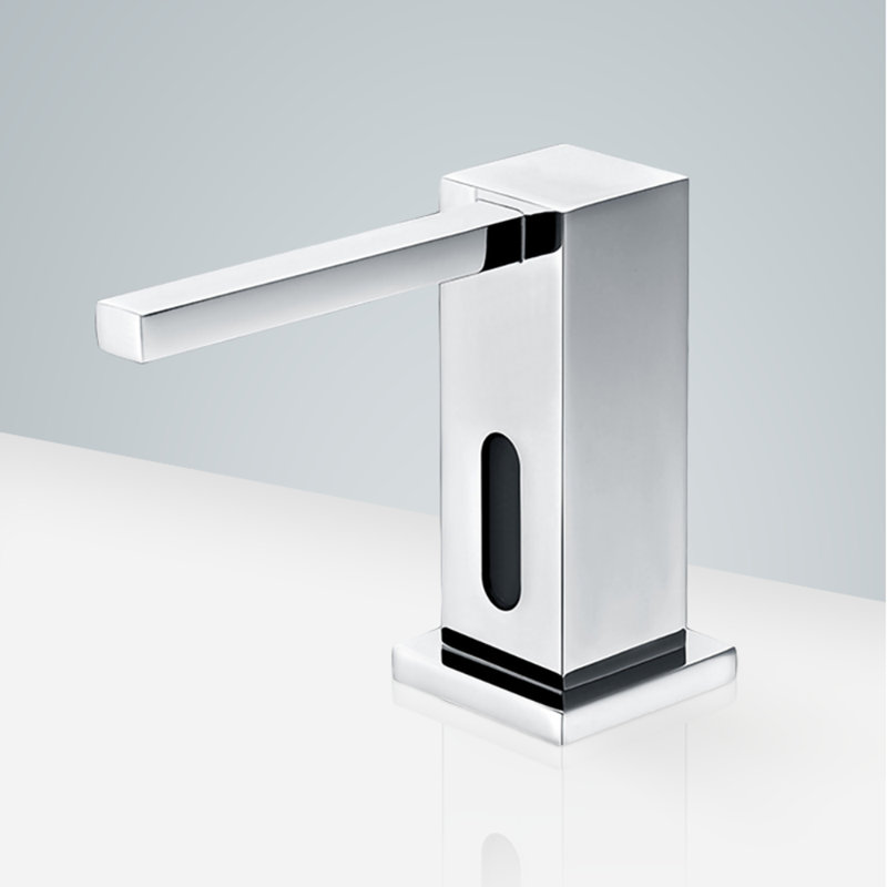 Chrome Touchless Sensor Faucet Soap Dispenser Set