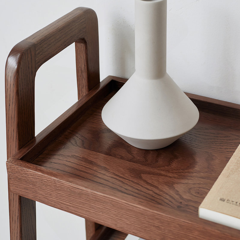Banc de rangement en chêne, étagère à chaussures en bois de hêtre à 3 niveaux pour entrée, Noyer