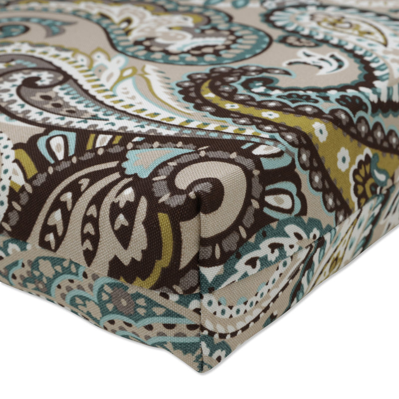 Coussin de salon intérieur/extérieur méridienne motif cachemire