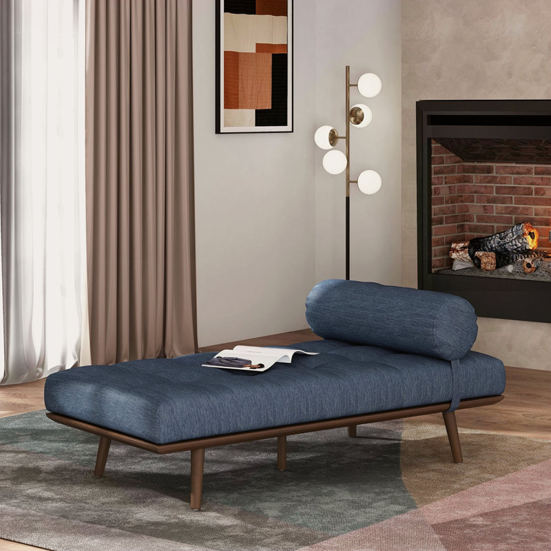CHAISE LUNGE, Tissu bleu